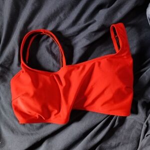 Vibrant Red Bikini Top